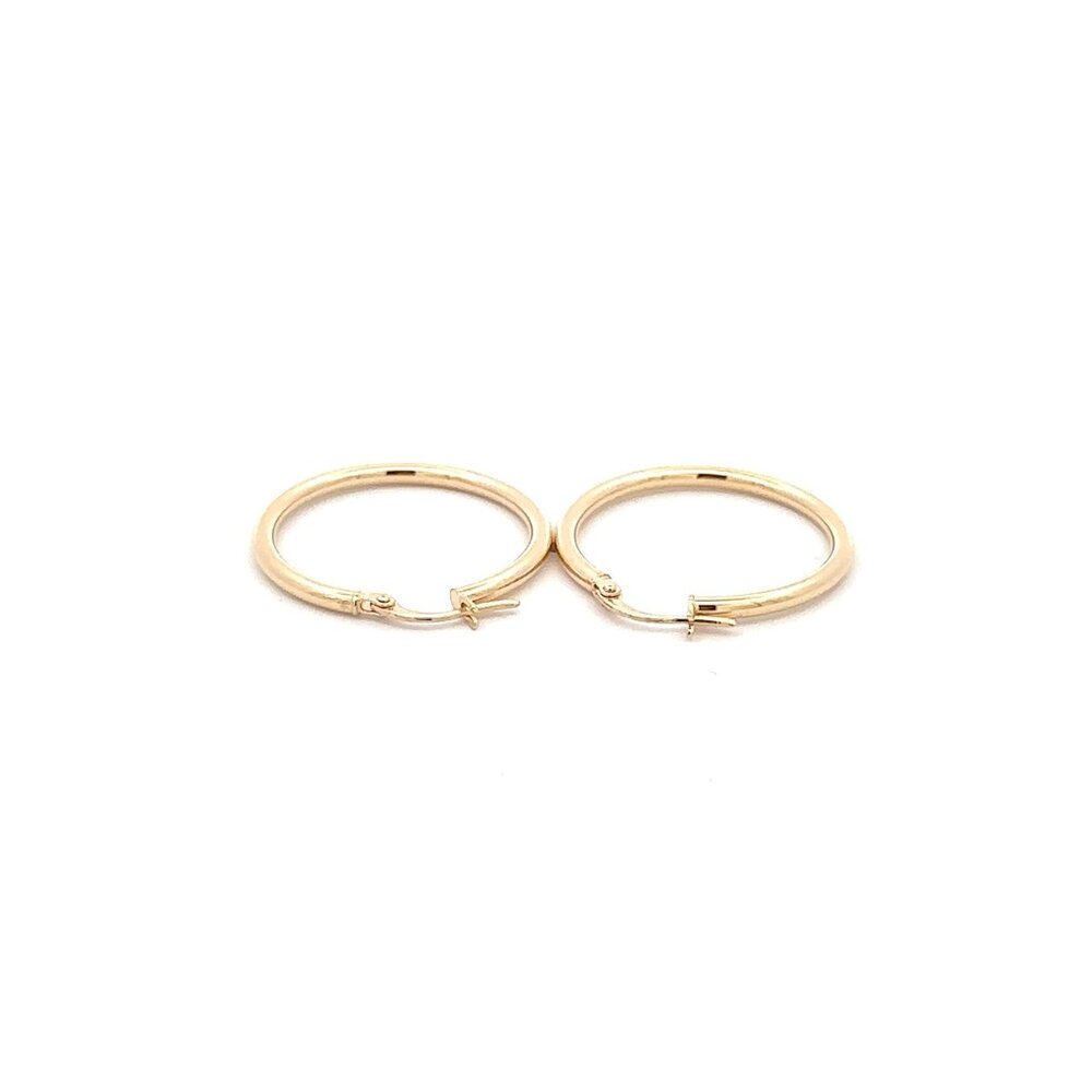 18K Gold Earrings Hoops Loops - Picture 8 of 10